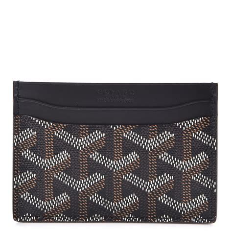 goyard saint sulpice card holder monogram chevron multicolor black|goyard card holder price paris.